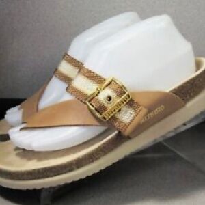 Mephisto Heike Tan Stripe Sandal -Size 40 EU